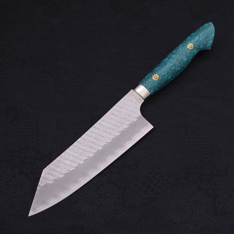 Bunka SG-2 Tsuchime Manche en Turquoise Vert 170mm-[Musashi]-[Couteaux de cuisine japonais]