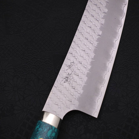 Bunka SG-2 Tsuchime Manche en Turquoise Vert 170mm-[Musashi]-[Couteaux de cuisine japonais]