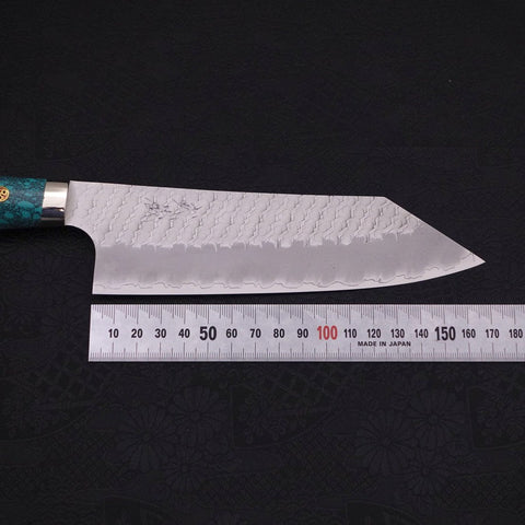 Bunka SG-2 Tsuchime Manche en Turquoise Vert 170mm-[Musashi]-[Couteaux de cuisine japonais]