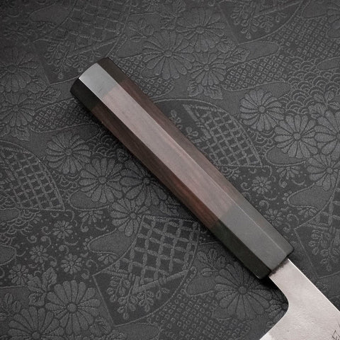 Bunka SKD11 Nashiji Manche en Buffle et Ébène 165mm-[Musashi]-[Couteaux de cuisine japonais]