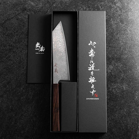 Bunka SLD Damas Noir Manche en Ébène 175mm-[Musashi]-[Couteaux de cuisine japonais]