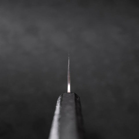 Bunka SLD Nickel en Vagues Damas Manche Ishime Noir 170mm-[Musashi]-[Couteaux de cuisine japonais]