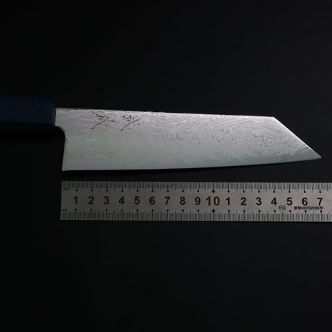 Bunka SLD Nickel en Vagues Damas Manche Urushi Bleu 170mm-[Musashi]-[Couteaux de cuisine japonais]