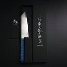 Bunka SLD Nickel en Vagues Damas Manche Urushi Bleu 170mm-[Musashi]-[Couteaux de cuisine japonais]