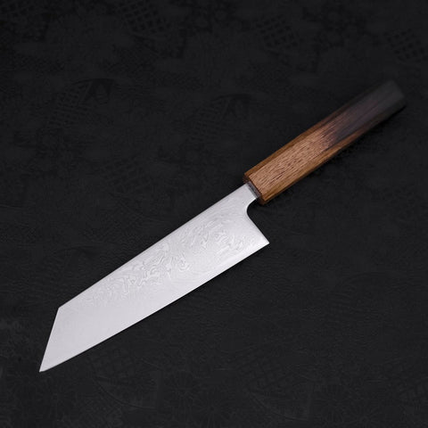 Bunka SLD Nickel en Vagues Damas Manche Yaki Urushi 170mm-[Musashi]-[Couteaux de cuisine japonais]
