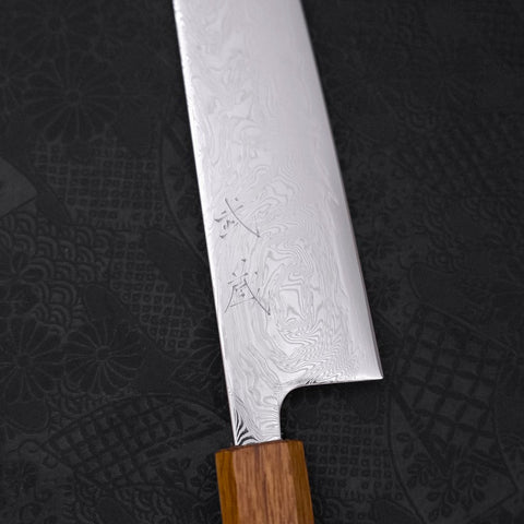 Bunka SLD Nickel en Vagues Damas Manche Yaki Urushi 170mm-[Musashi]-[Couteaux de cuisine japonais]