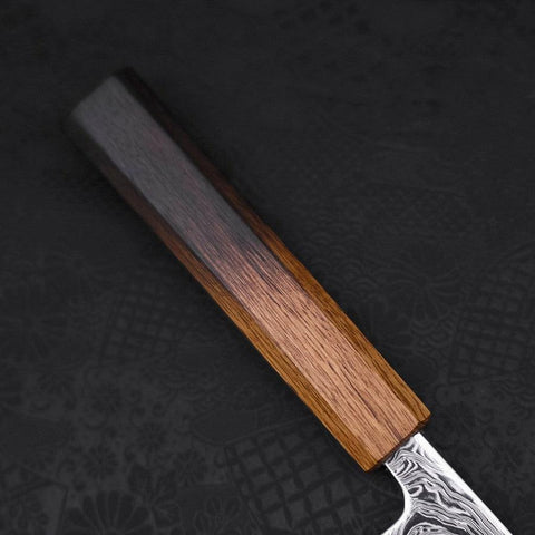 Bunka SLD Nickel en Vagues Damas Manche Yaki Urushi 170mm-[Musashi]-[Couteaux de cuisine japonais]