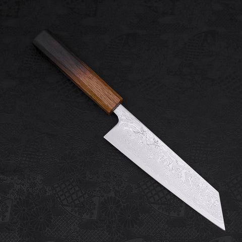 Bunka SLD Nickel en Vagues Damas Manche Yaki Urushi 170mm-[Musashi]-[Couteaux de cuisine japonais]