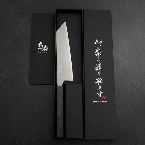 Bunka SLD Poli Manche Urushi Bleu Sombre 170mm-[Musashi]-[Couteaux de cuisine japonais]