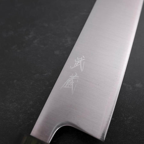 Bunka SLD Polished Green Urushi Handle 170mm-[Musashi]-[Japanese-Kitchen-Knives]