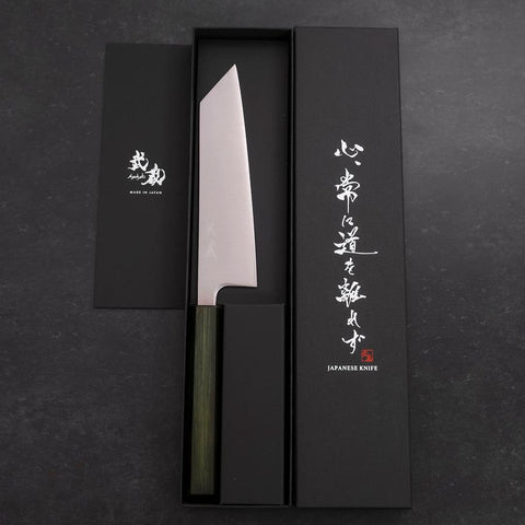 Bunka SLD Poli Manche Urushi Vert 170mm-[Musashi]-[Couteaux de cuisine japonais]