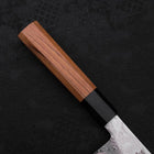 Bunka Silver Steel #3 Damas Manche en Buffle et Bois de Teck 180mm-[Musashi]-[Couteaux de cuisine japonais]