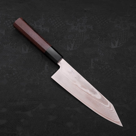 Bunka Silver Steel #3 Damas Manche en Buffle et Bois de Wengé 170mm-[Musashi]-[Couteaux de cuisine japonais]