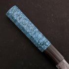 Bunka Silver Steel #3 Damas Manche en Buffle et Turquoise 180mm-[Musashi]-[Couteaux de cuisine japonais]