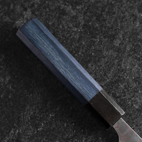 Bunka Silver Steel #3 Nashiji Damas Manche Urushi Bleu 175mm-[Musashi]-[Couteaux de cuisine japonais]