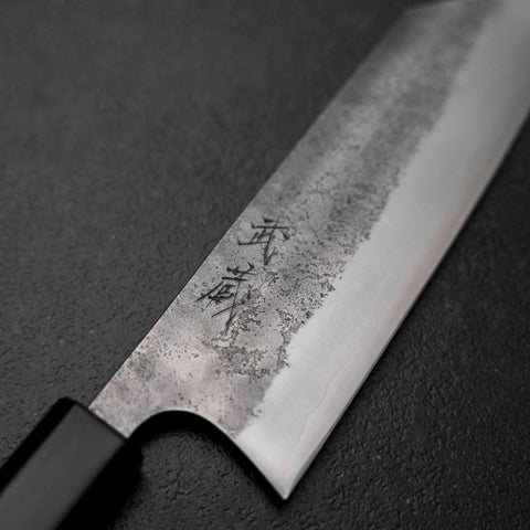 Bunka Silver Steel #3 Nashiji Manche Urushi Brûlé 170mm-[Musashi]-[Couteaux de cuisine japonais]