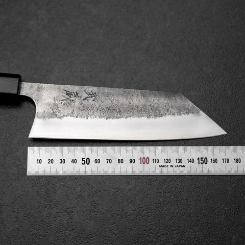 Bunka Silver Steel #3 Nashiji Manche Urushi Brûlé 170mm-[Musashi]-[Couteaux de cuisine japonais]