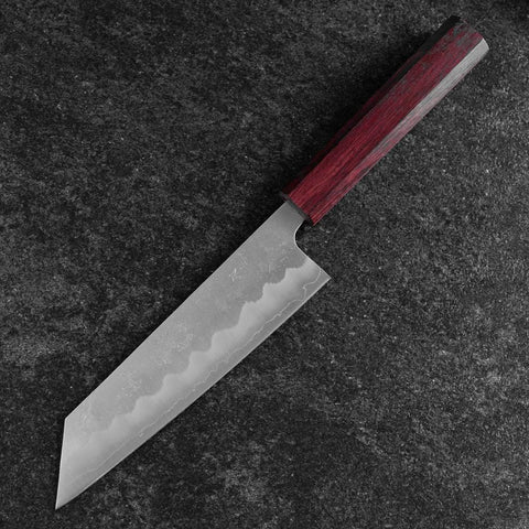 Bunka Silver Steel #3 Nashiji Manche Urushi Pourpre 170mm-[Musashi]-[Couteaux de cuisine japonais]