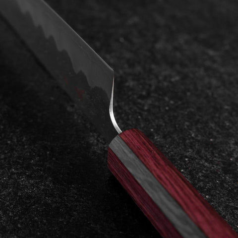 Bunka Silver Steel #3 Nashiji Manche Urushi Pourpre 170mm-[Musashi]-[Couteaux de cuisine japonais]
