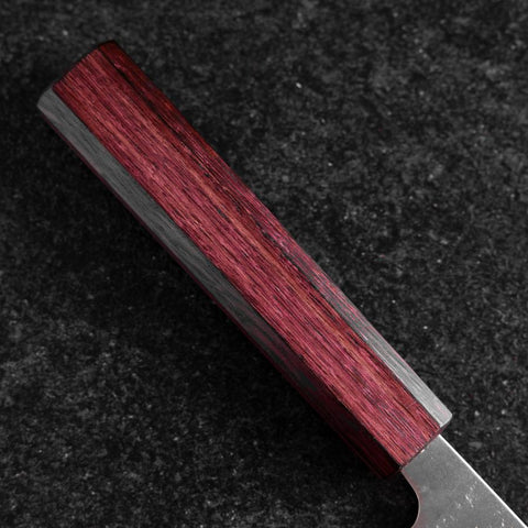 Bunka Silver Steel #3 Nashiji Manche Urushi Pourpre 170mm-[Musashi]-[Couteaux de cuisine japonais]