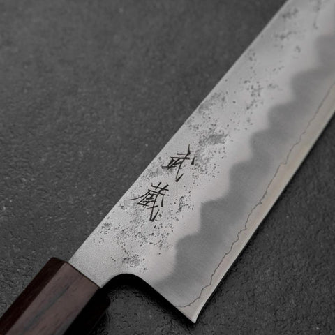 Bunka Silver Steel #3 Nashiji Manche en Noyer et Bois de Rose 170mm-[Musashi]-[Couteaux de cuisine japonais]