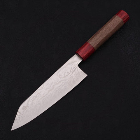 Bunka Silver Steel #3 Nickel Damas Manche en Noyer Rouge 170mm-[Musashi]-[Couteaux de cuisine japonais]