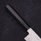 Bunka Silver Steel #3 Nickel en Vagues Damas Manche en Buffle et Ébène 170mm-[Musashi]-[Couteaux de cuisine japonais]