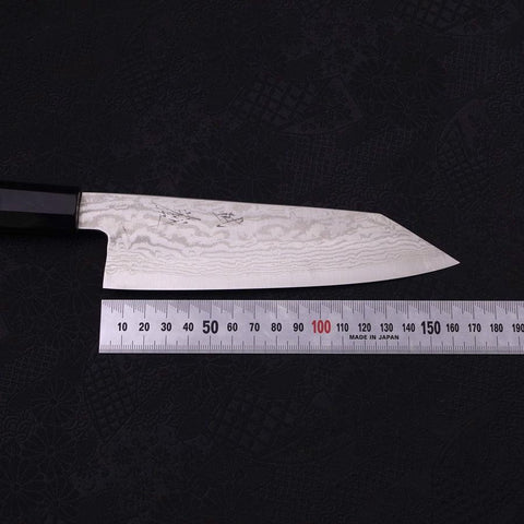 Bunka Silver Steel #3 Nickel en Vagues Damas Manche en Buffle et Ébène 170mm-[Musashi]-[Couteaux de cuisine japonais]