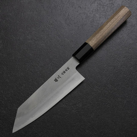 Bunka Silver Steel #3 Poli Manche en Buffle et Noyer 155mm-[Musashi]-[Couteaux de cuisine japonais]