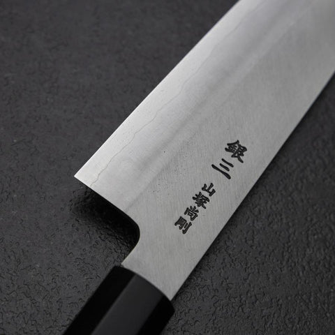 Bunka Silver Steel #3 Poli Manche en Buffle et Noyer 155mm-[Musashi]-[Couteaux de cuisine japonais]