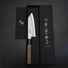 Bunka Silver Steel #3 Poli Manche en Buffle et Noyer 155mm-[Musashi]-[Couteaux de cuisine japonais]