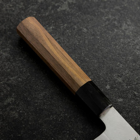 Bunka Silver Steel #3 Polished Buffalo Walnut Handle 170mm (6.7”)-[Musashi]-[Japanese-Kitchen-Knives]
