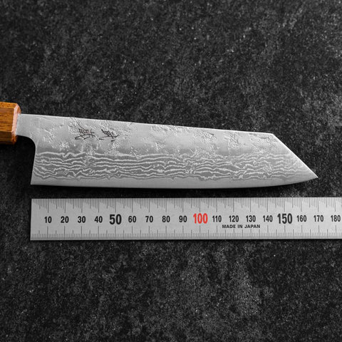 Bunka Sweden Stainless Steel Nashiji Washi Damas Manche Yaki Urushi 170mm-[Musashi]-[Couteaux de cuisine japonais]