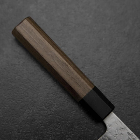 Bunka Sweden Steel Nashiji Washi Damas Manche en Noyer et Bois de Rose 170mm-[Musashi]-[Couteaux de cuisine japonais]
