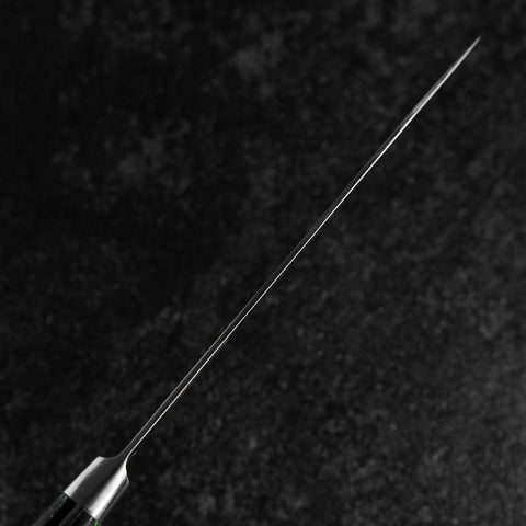 Bunka VG-10 Damas Manche Occidental Vert Pétale de Fleur 185mm-[Musashi]-[Couteaux de cuisine japonais]