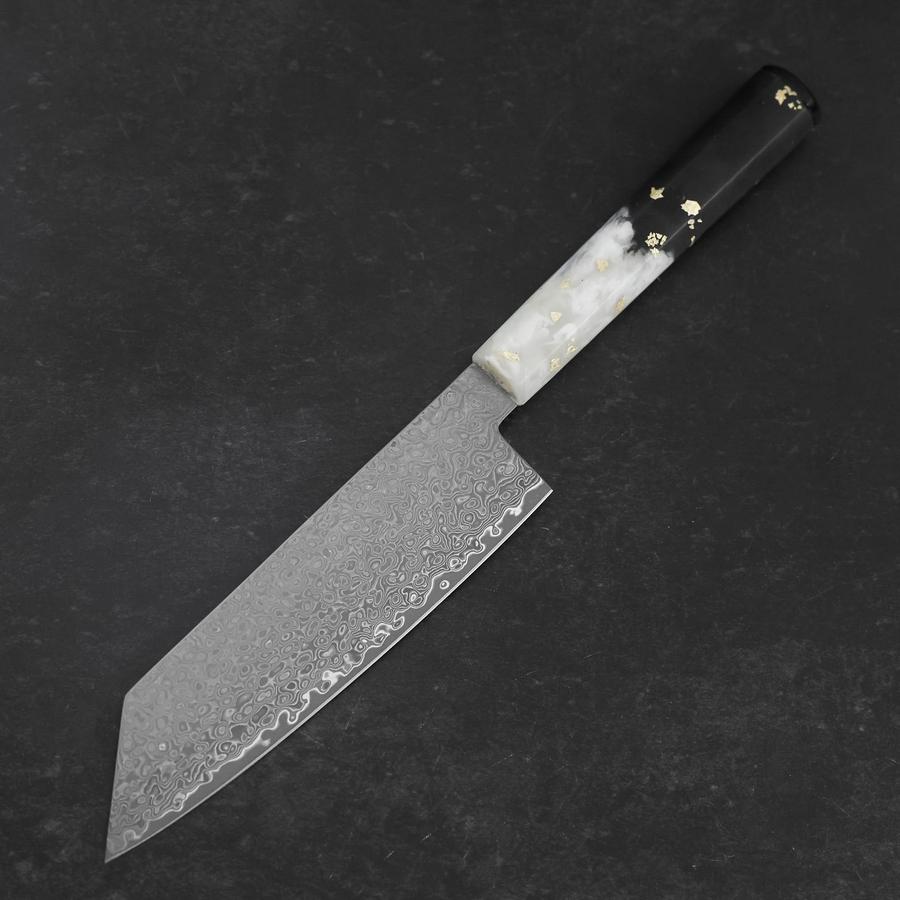 Bunka VG-10 Damas Manche Océan Blanc Noir et Or 165mm-[Musashi]-[Couteaux de cuisine japonais]