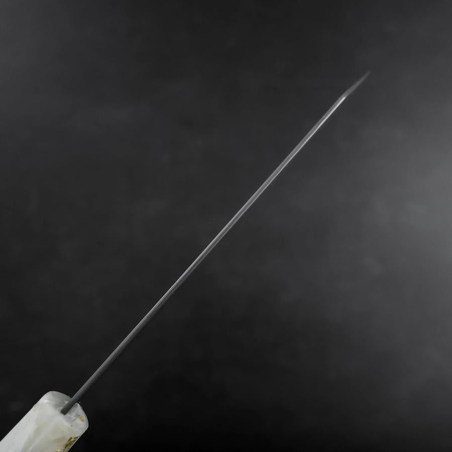 Bunka VG-10 Damas Manche Océan Blanc Noir et Or 165mm-[Musashi]-[Couteaux de cuisine japonais]