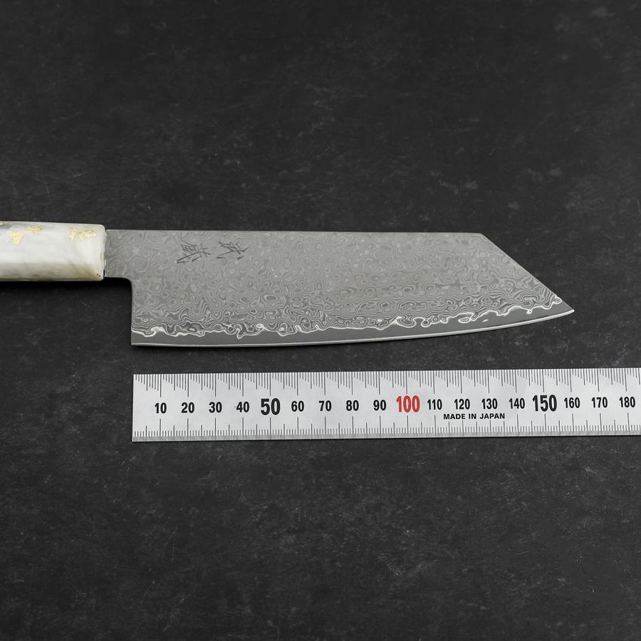 Bunka VG-10 Damas Manche Océan Blanc Noir et Or 165mm-[Musashi]-[Couteaux de cuisine japonais]