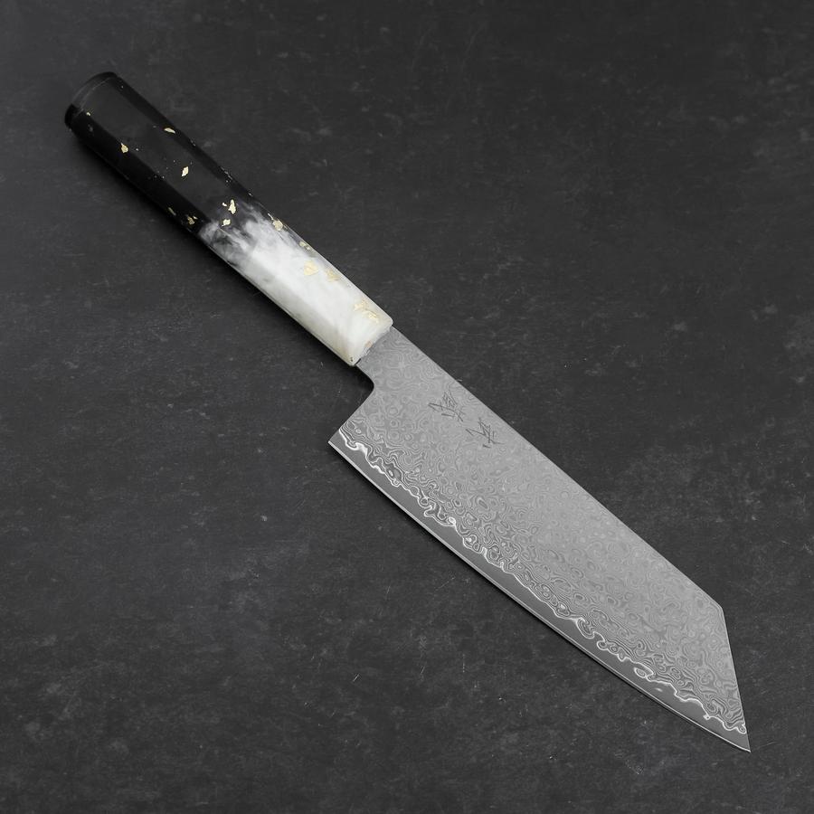 Bunka VG-10 Damas Manche Océan Blanc Noir et Or 165mm-[Musashi]-[Couteaux de cuisine japonais]