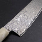 Bunka VG-10 Damas Manche Océan Blanc et Bleu 180mm-[Musashi]-[Couteaux de cuisine japonais]