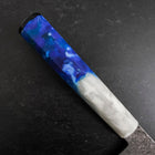 Bunka VG-10 Damas Manche Océan Blanc et Bleu 180mm-[Musashi]-[Couteaux de cuisine japonais]