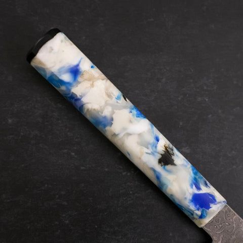 Bunka VG-10 Damas Manche Océan Mélange Bleu et Blanc 165mm-[Musashi]-[Couteaux de cuisine japonais]