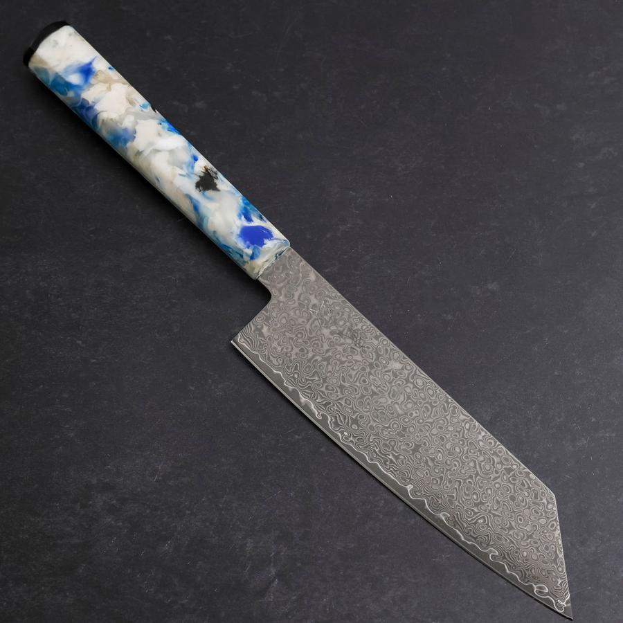 Bunka VG-10 Damas Manche Océan Mélange Bleu et Blanc 165mm-[Musashi]-[Couteaux de cuisine japonais]