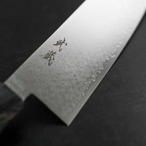 Bunka VG-10 Damas Manche en Bois de Bouleau Gris 180mm-[Musashi]-[Couteaux de cuisine japonais]