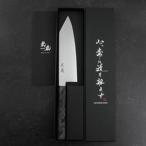 Bunka VG-10 Damas Manche en Bois de Bouleau Gris 180mm-[Musashi]-[Couteaux de cuisine japonais]