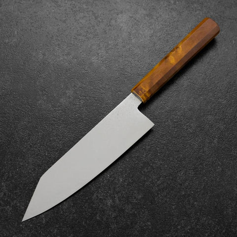 Bunka VG-10 Damas Manche en Bois de Bouleau Jaune-Brun 180mm-[Musashi]-[Couteaux de cuisine japonais]