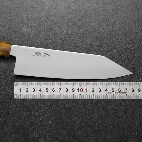 Bunka VG-10 Damas Manche en Bois de Bouleau Jaune-Brun 180mm-[Musashi]-[Couteaux de cuisine japonais]