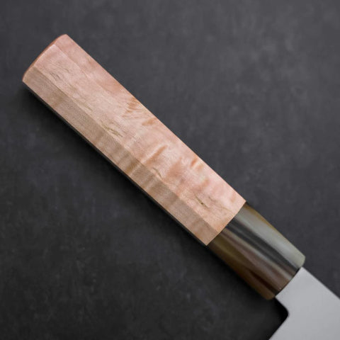 Bunka VG-10 Damas Manche en Buffle et Érable Rose 180mm-[Musashi]-[Couteaux de cuisine japonais]