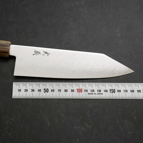 Bunka VG-10 Damas Manche en Buffle et Érable Rose 180mm-[Musashi]-[Couteaux de cuisine japonais]