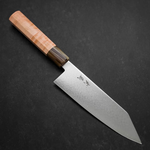 Bunka VG-10 Damas Manche en Buffle et Érable Rose 180mm-[Musashi]-[Couteaux de cuisine japonais]